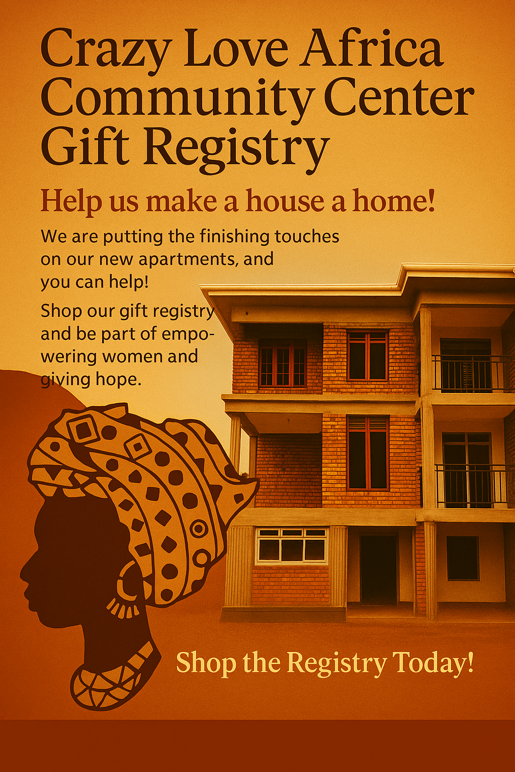 CRAZY LOVE AFRICA COMMUNITY CENTER GIFT REGISTRY