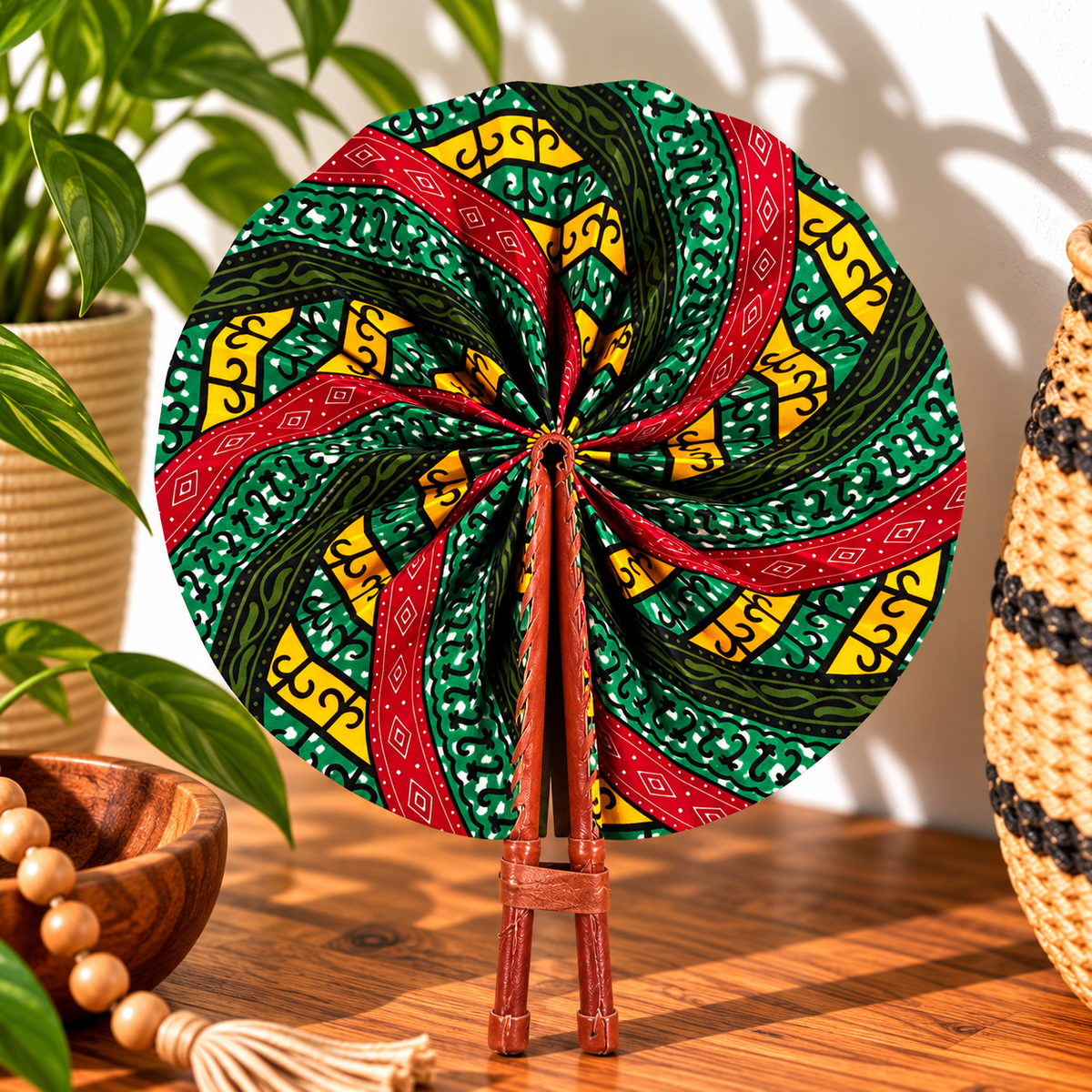 African Fabric Fan