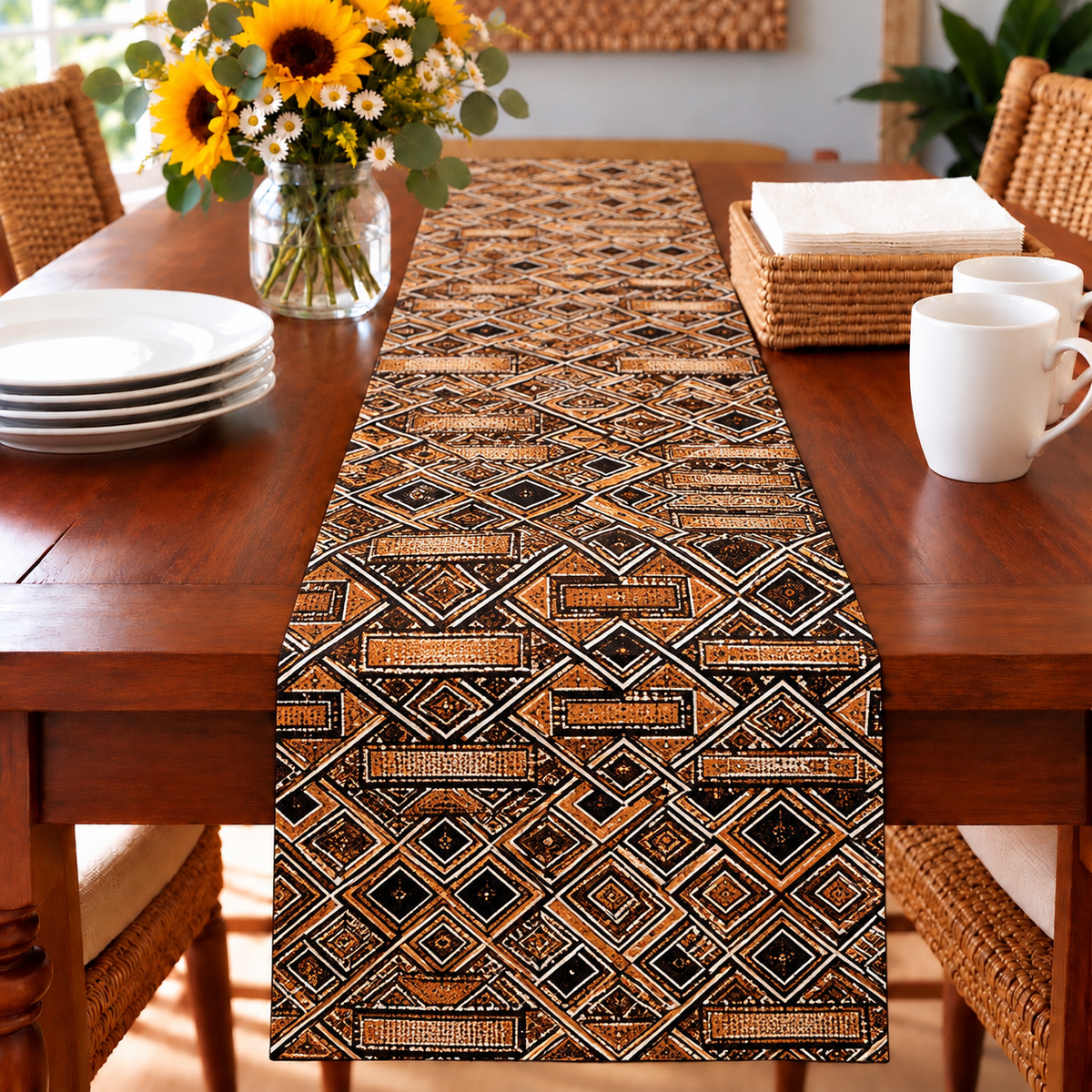 Tooro African Print Table Runner