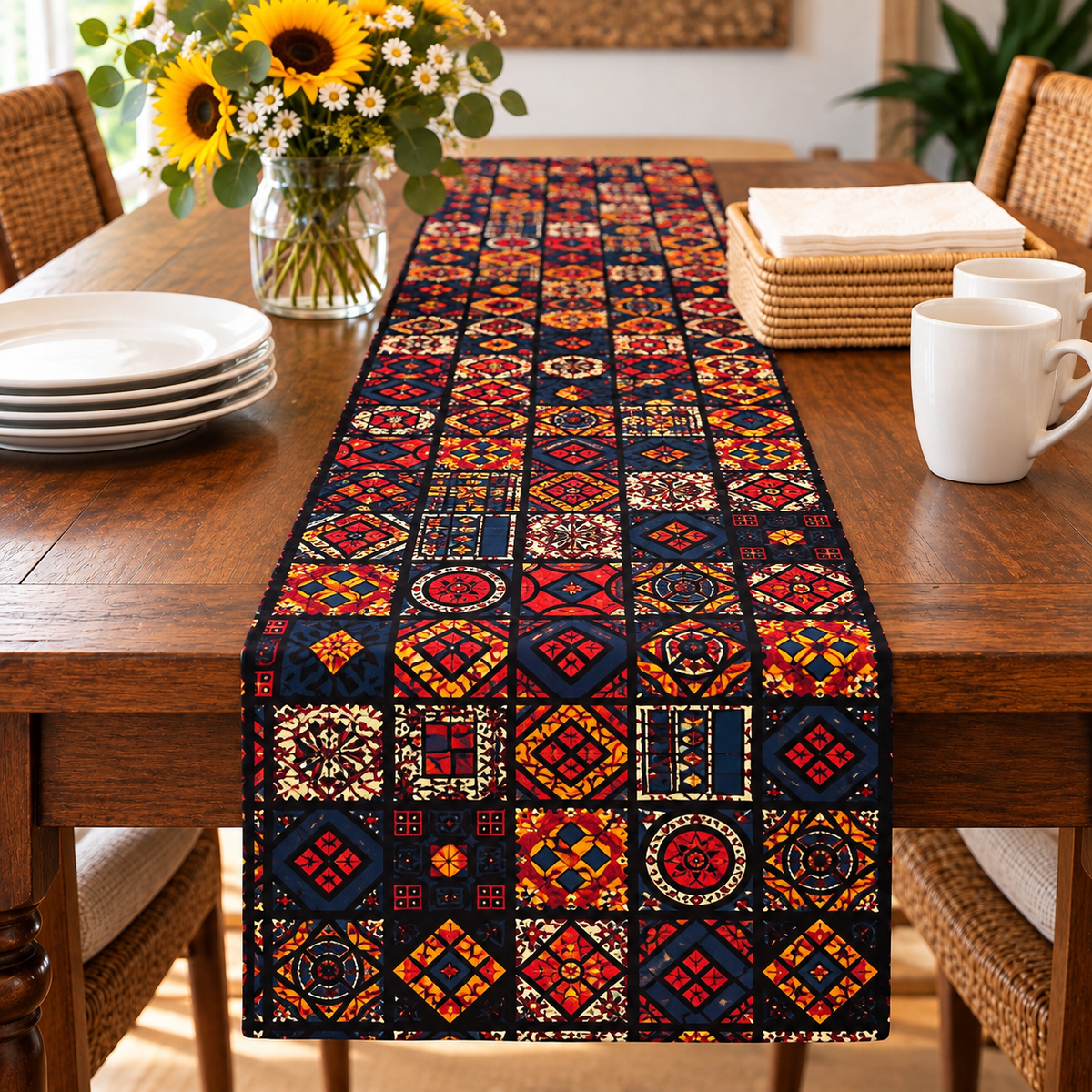 Tooro African Print Table Runner