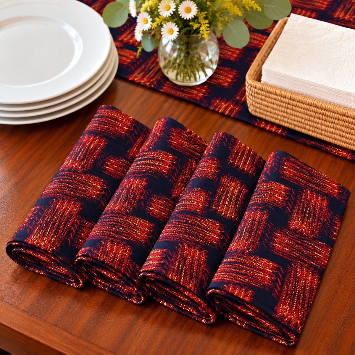 Tooro African Print Cloth Napkins