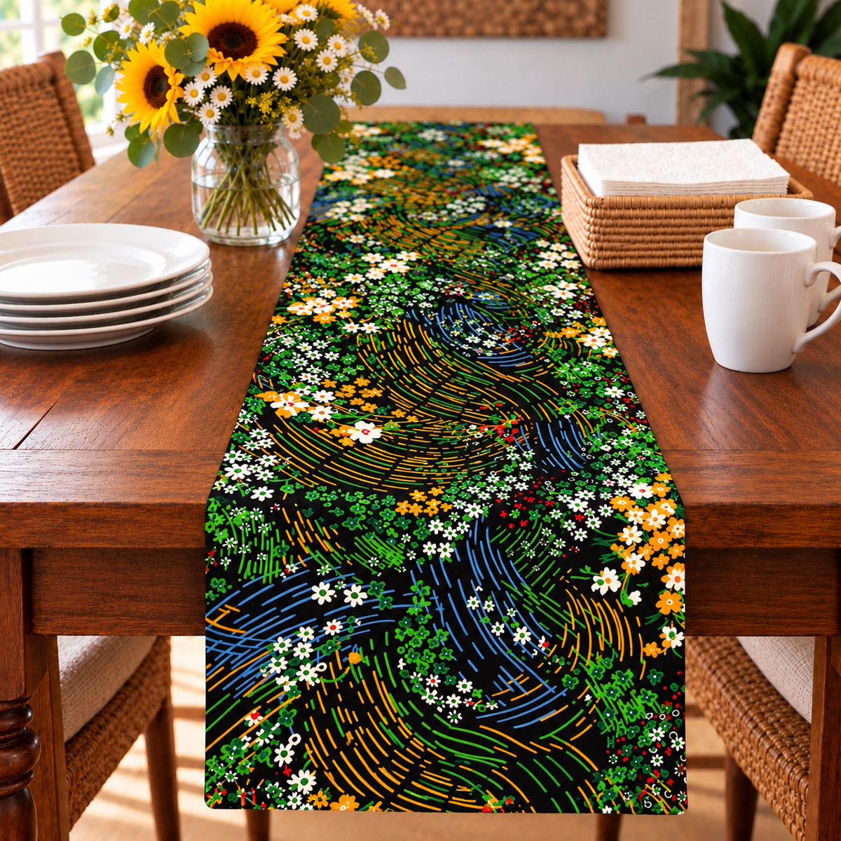 Tooro African Print Table Runner