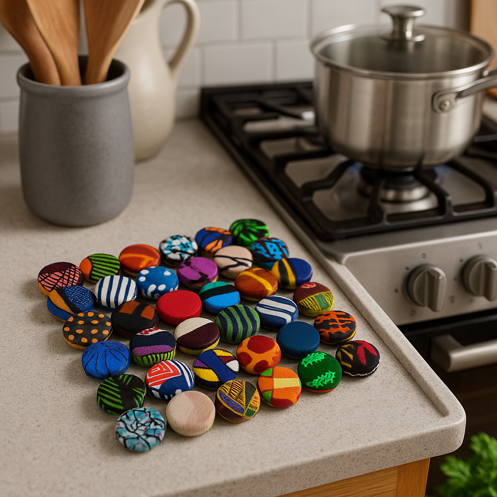 Ugandan Bottle Cap Square Trivet