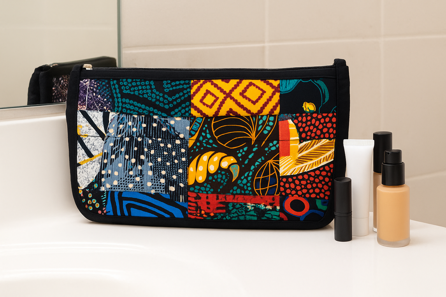 Ugandan Patchwork Cosmetic Bags