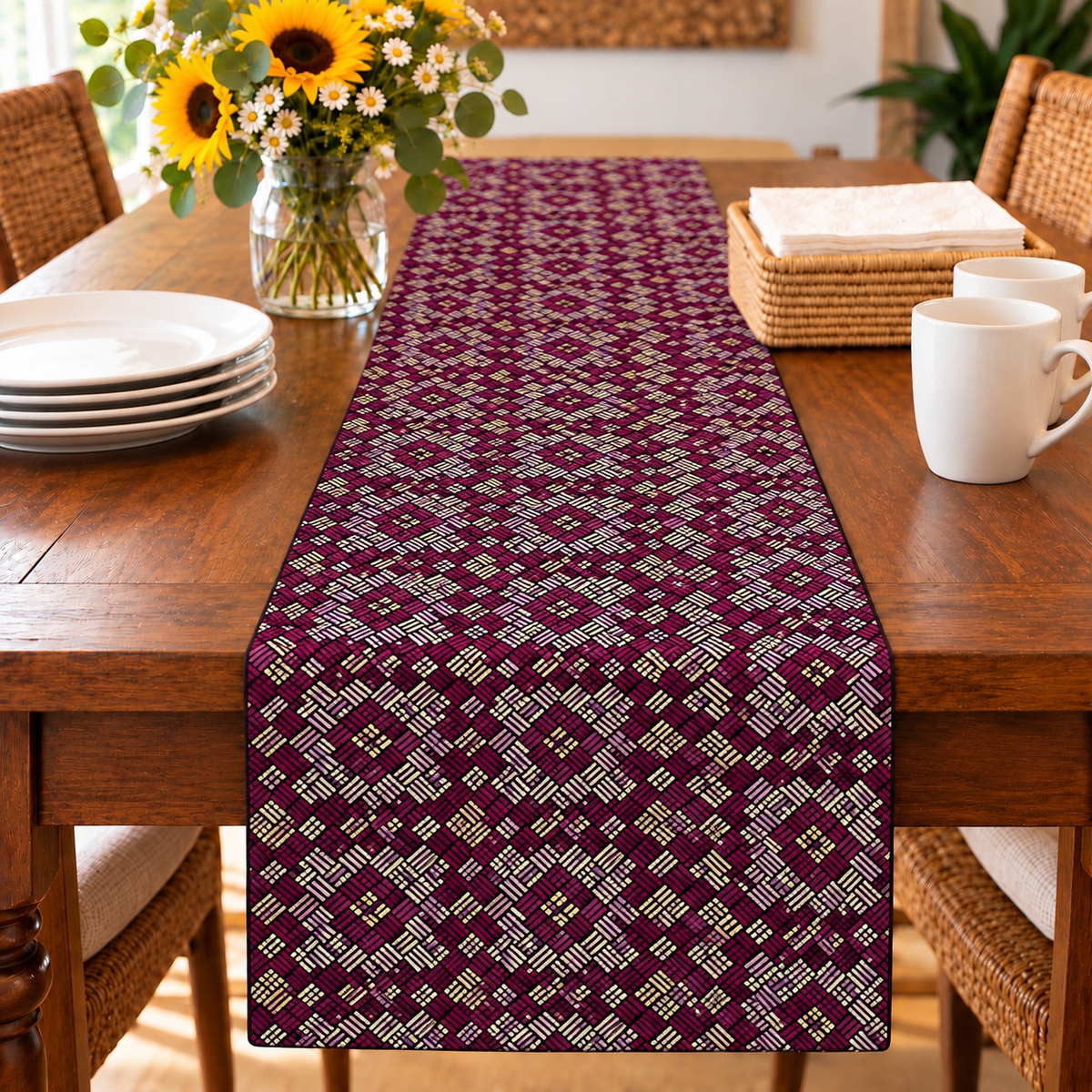 Tooro African Print Table Runner