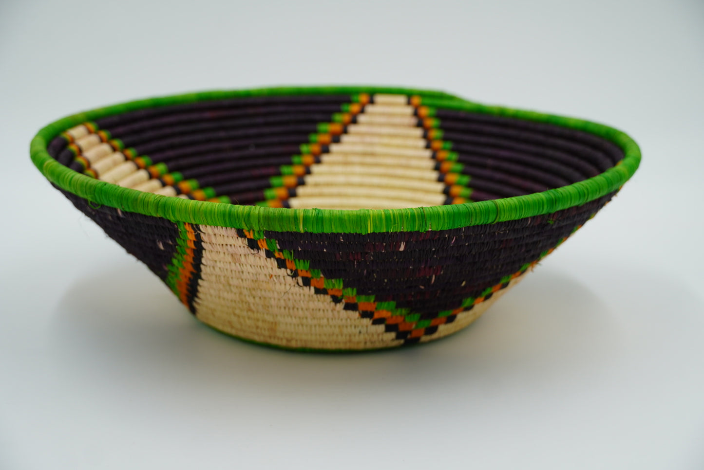 Green Flower Ugandan Basket
