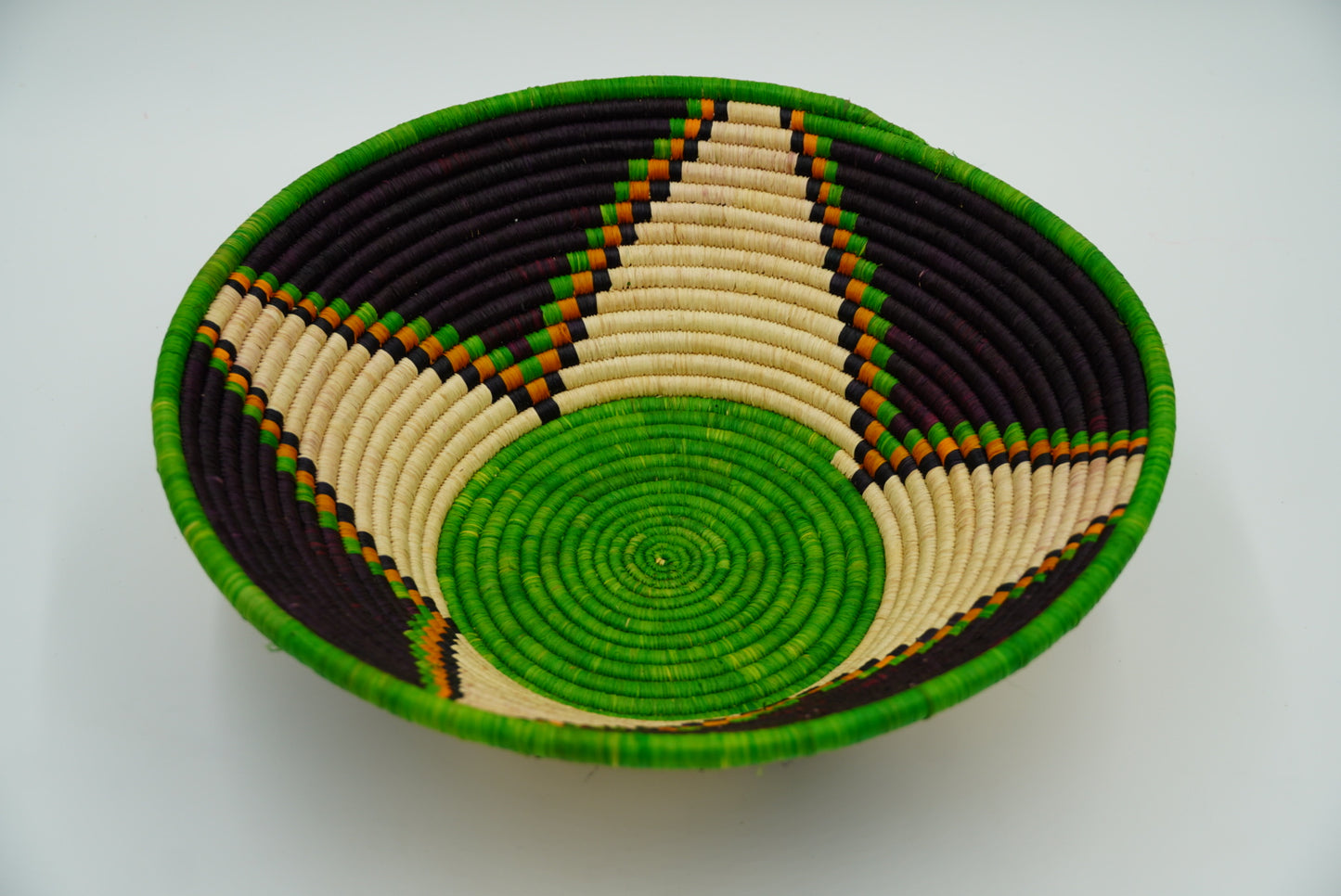 Green Flower Ugandan Basket