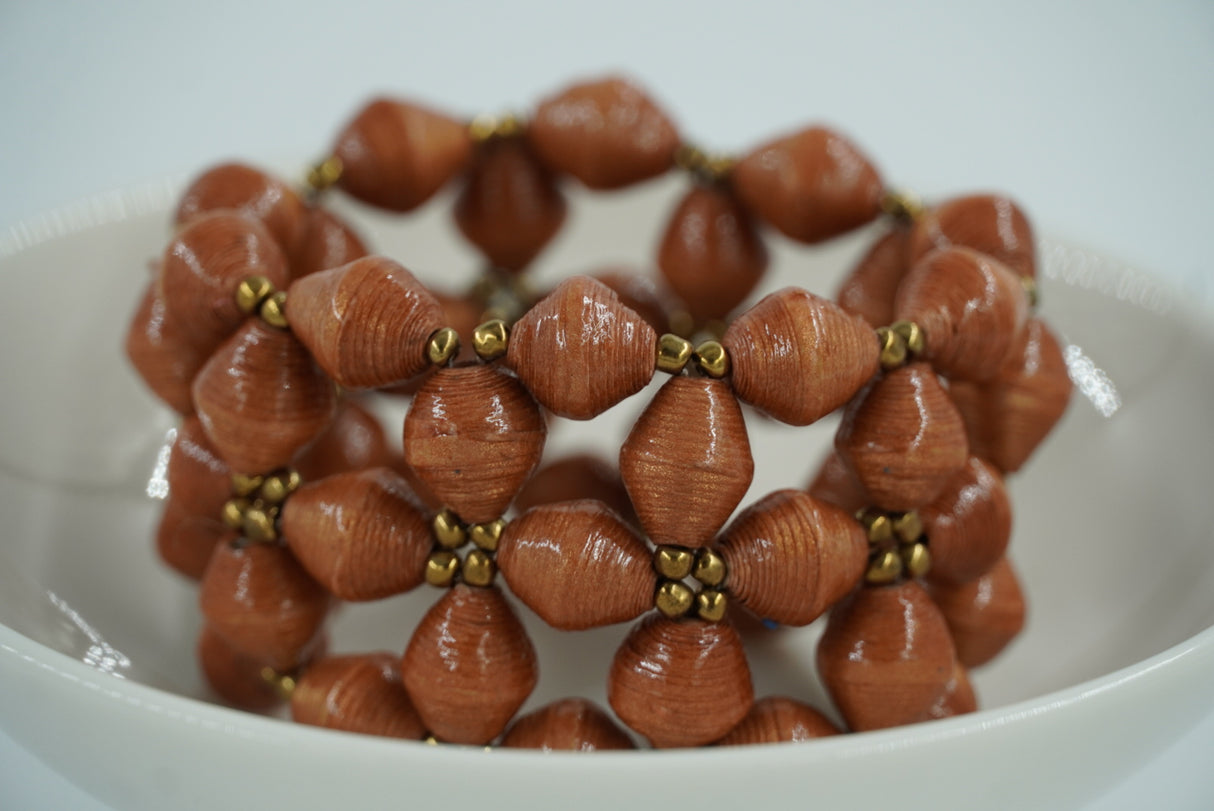 Ugandan Paper Bead Cuff Bracelet