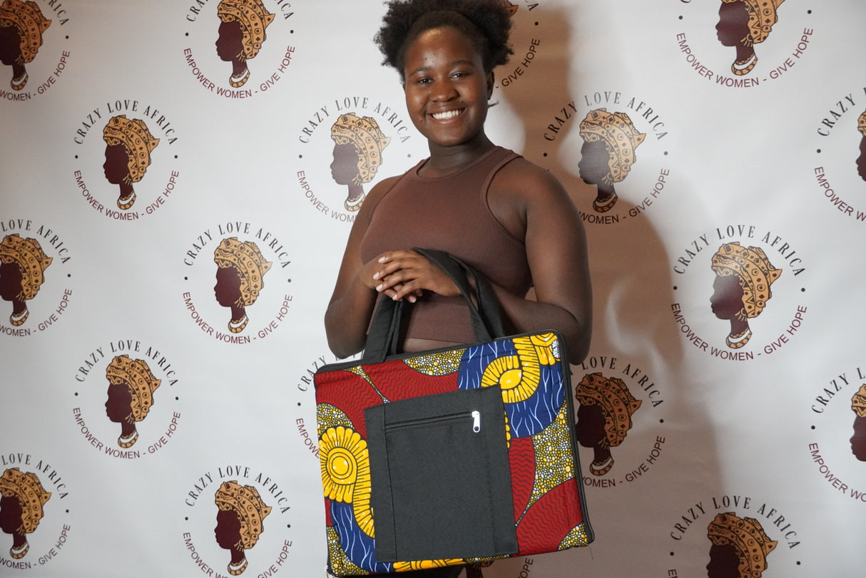 Ugandan Fabric Laptop Bag