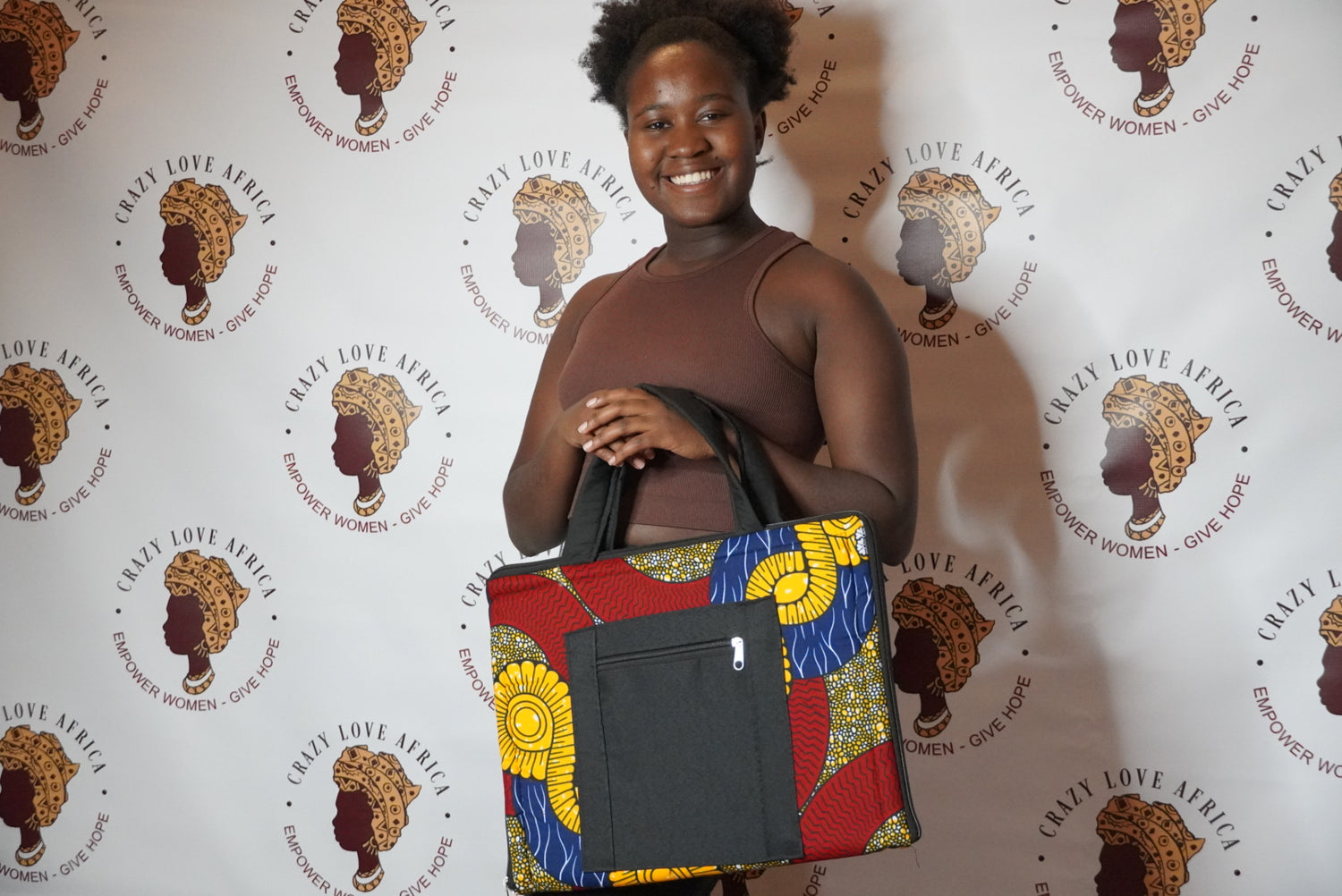 Ugandan Fabric Laptop Bag