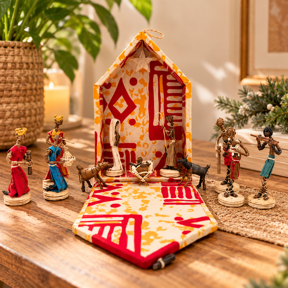Ugandan Banana Fiber Nativity
