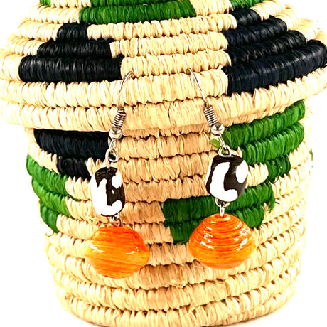 Batik Bone Earrings