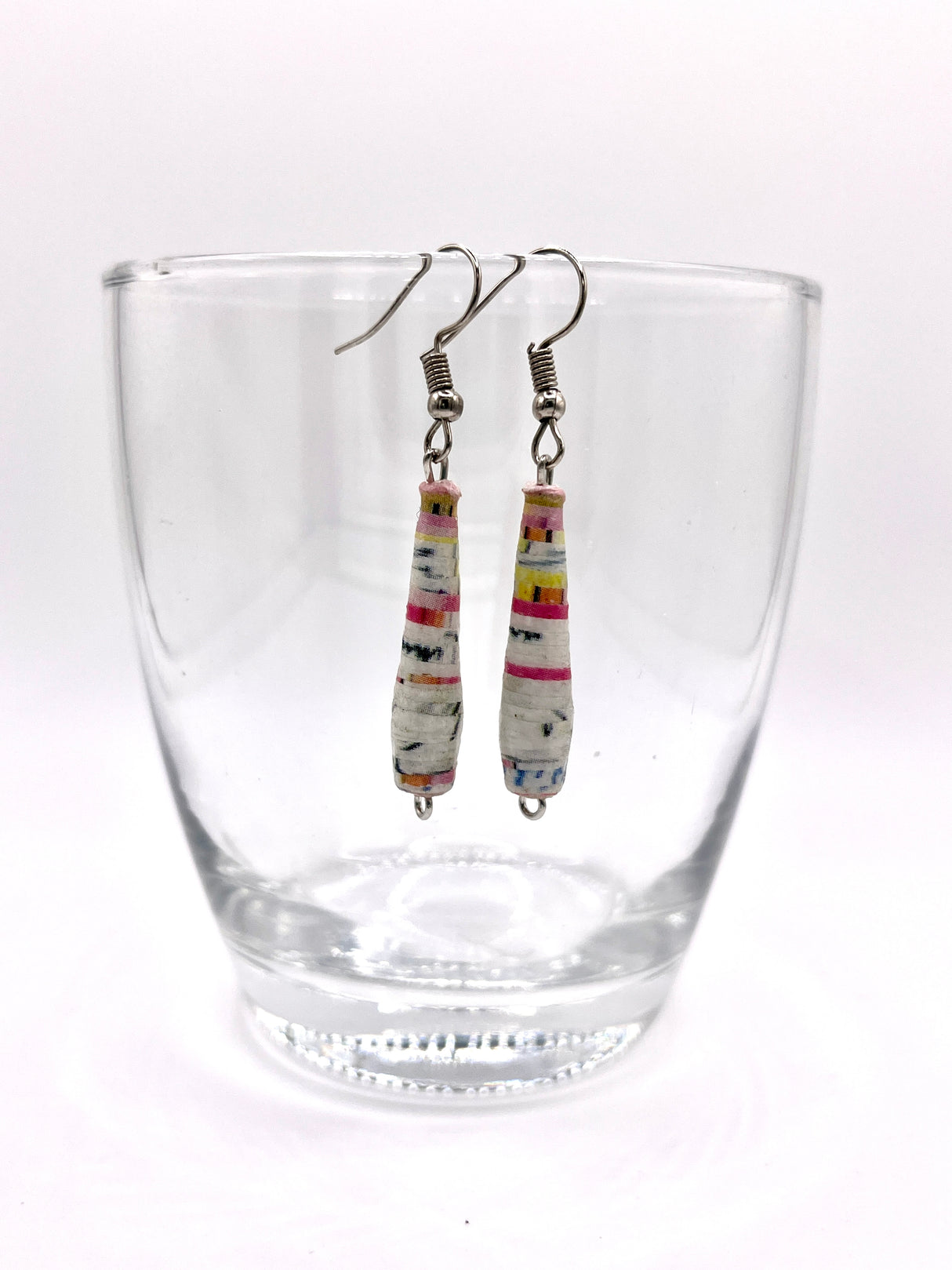Cone Shaped Paper Bead Earrings
