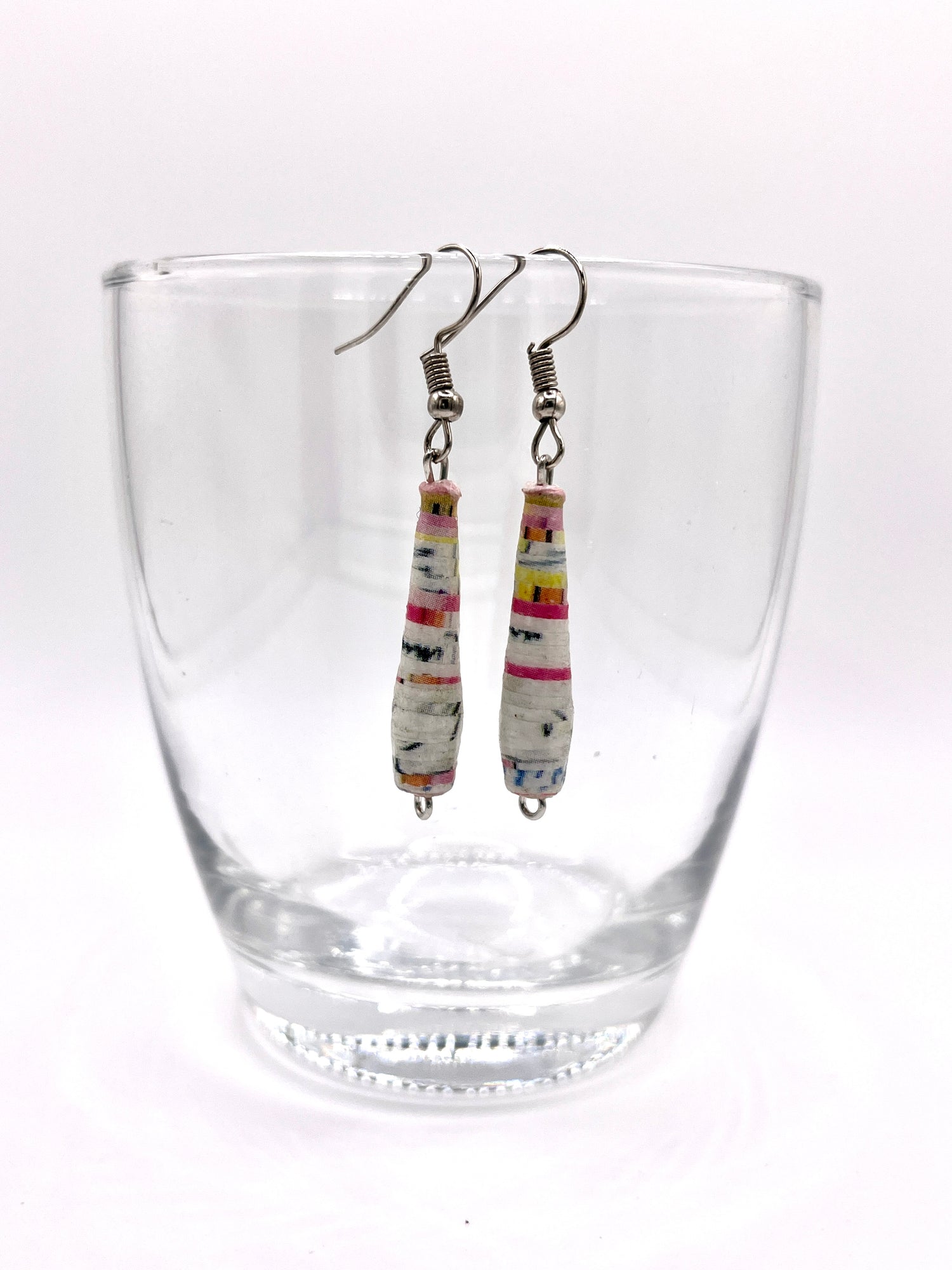 Cone Shaped Paper Bead Earrings