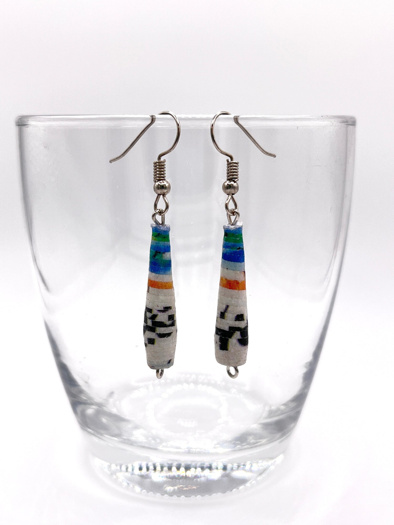 Cone Shaped Paper Bead Earrings