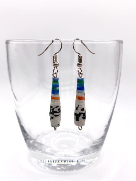 Cone Shaped Paper Bead Earrings