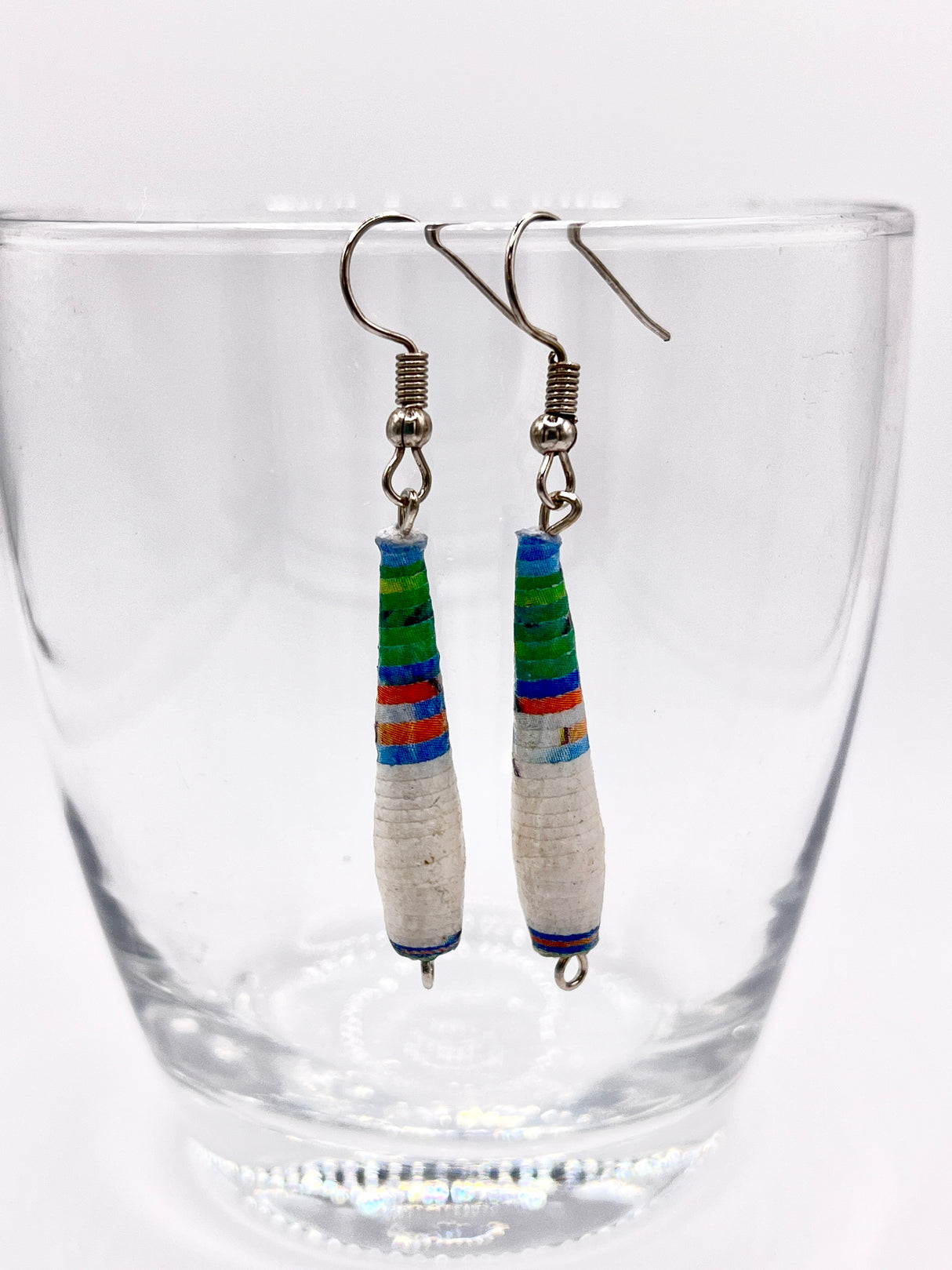 Cone Shaped Paper Bead Earrings