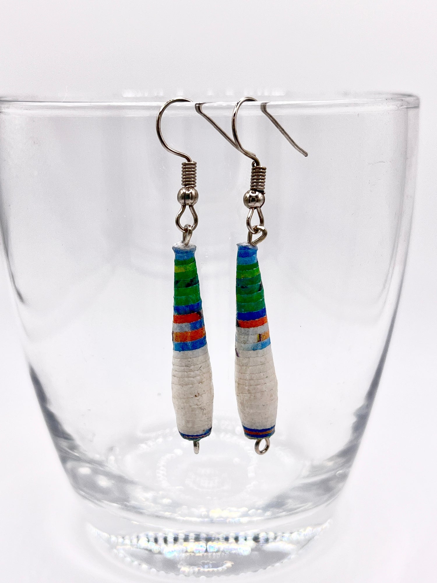 Cone Shaped Paper Bead Earrings