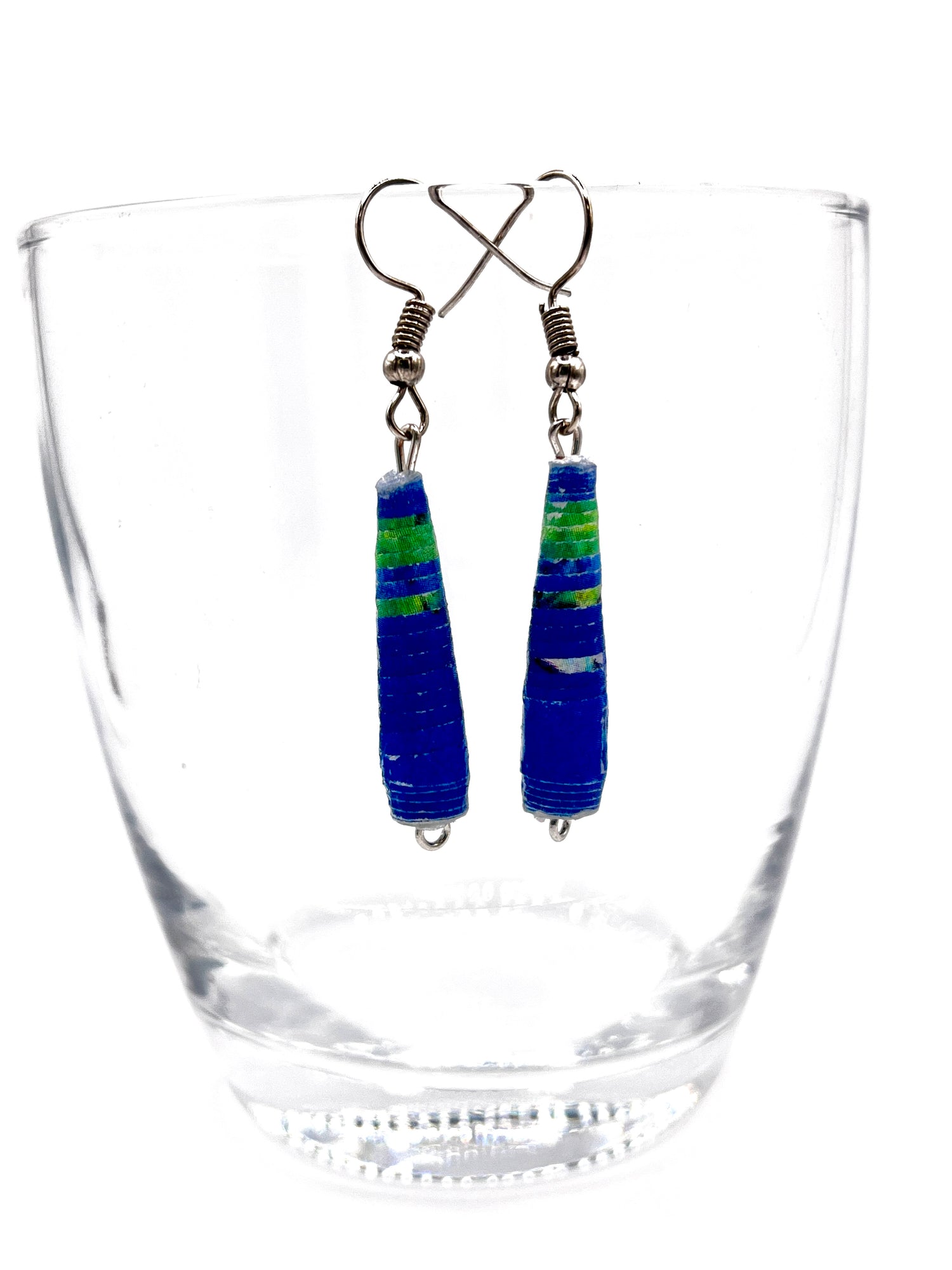 Cone Shaped Paper Bead Earrings