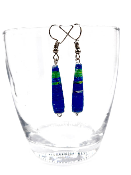 Cone Shaped Paper Bead Earrings