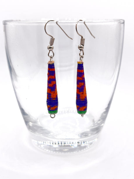 Cone Shaped Paper Bead Earrings