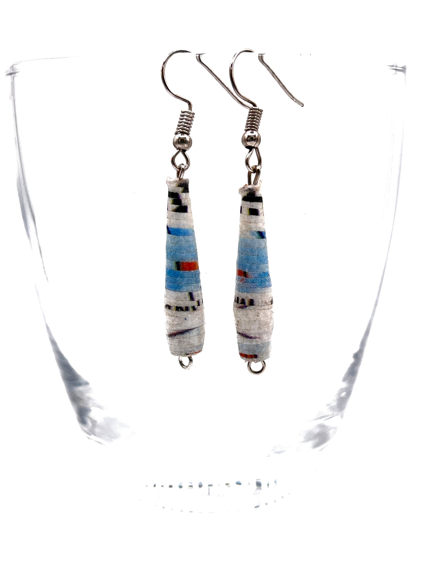 Cone Shaped Paper Bead Earrings