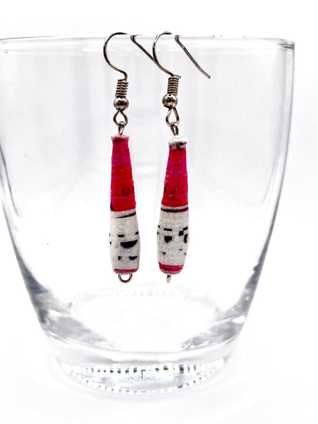 Cone Shaped Paper Bead Earrings