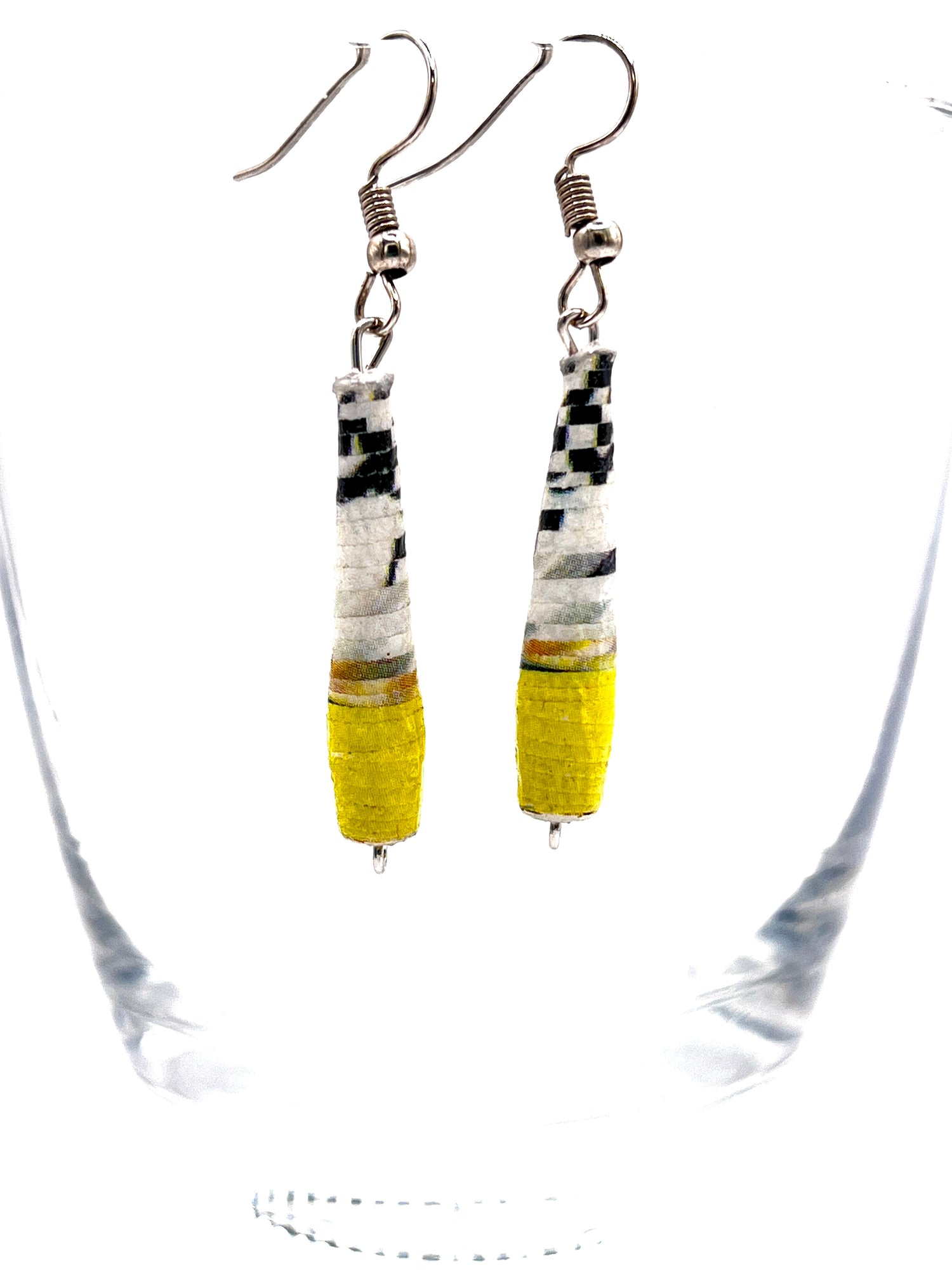 Cone Shaped Paper Bead Earrings