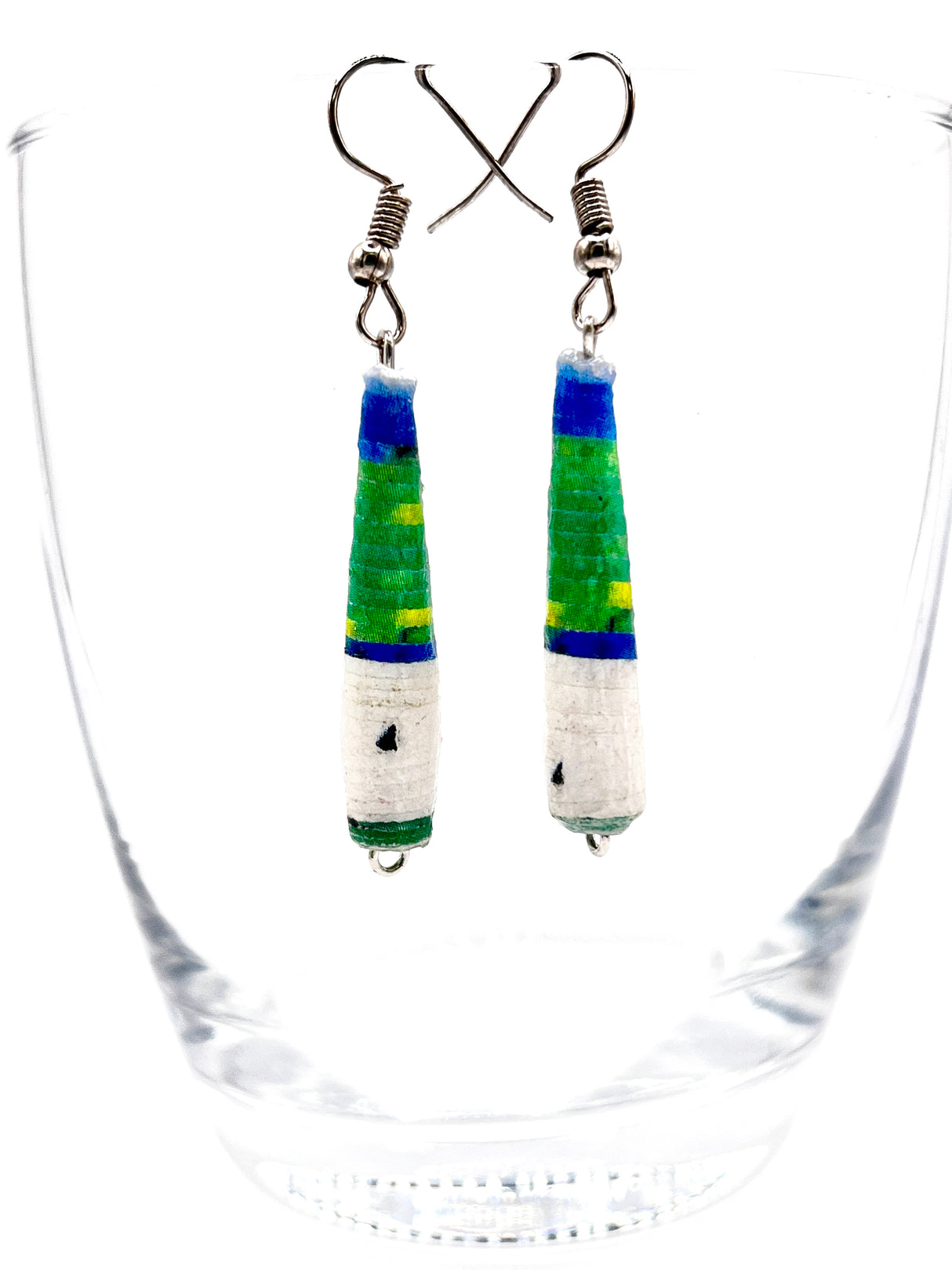 Cone Shaped Paper Bead Earrings