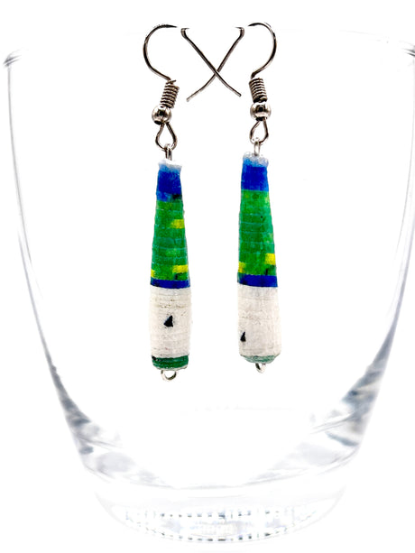 Cone Shaped Paper Bead Earrings