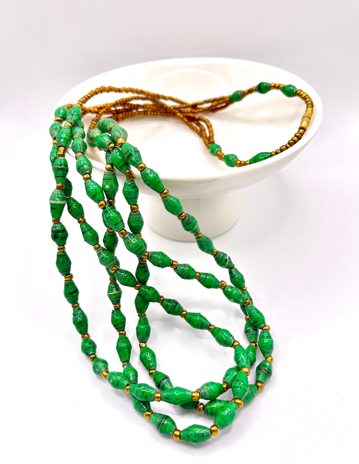 Ugandan Paper Bead Necklace (10 Colors)