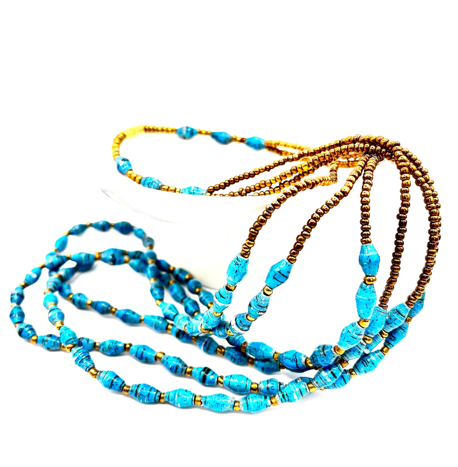 Ugandan Paper Bead Necklace (10 Colors)