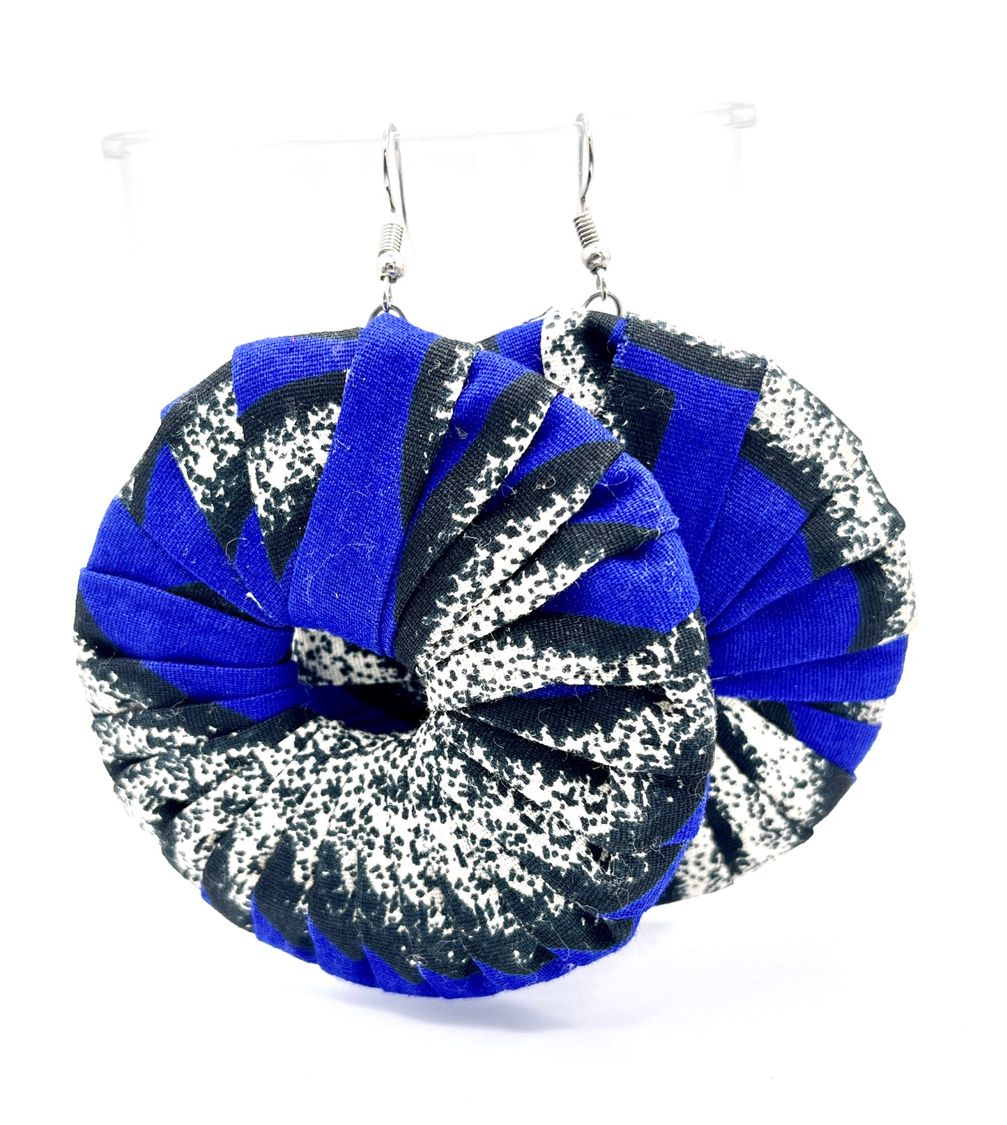 Fabric Disc Earrings