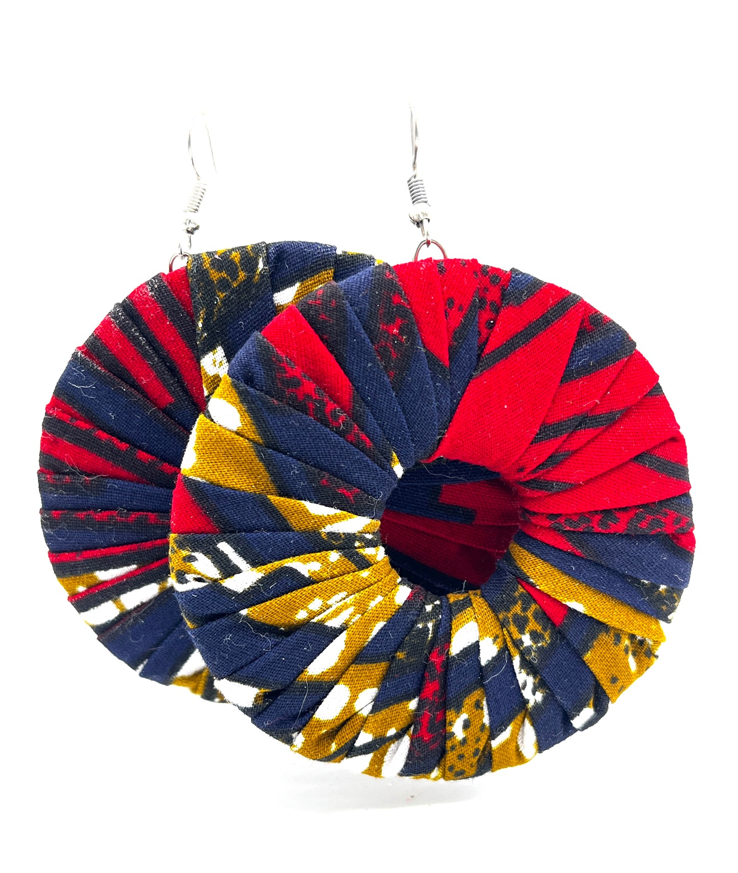 Fabric Disc Earrings