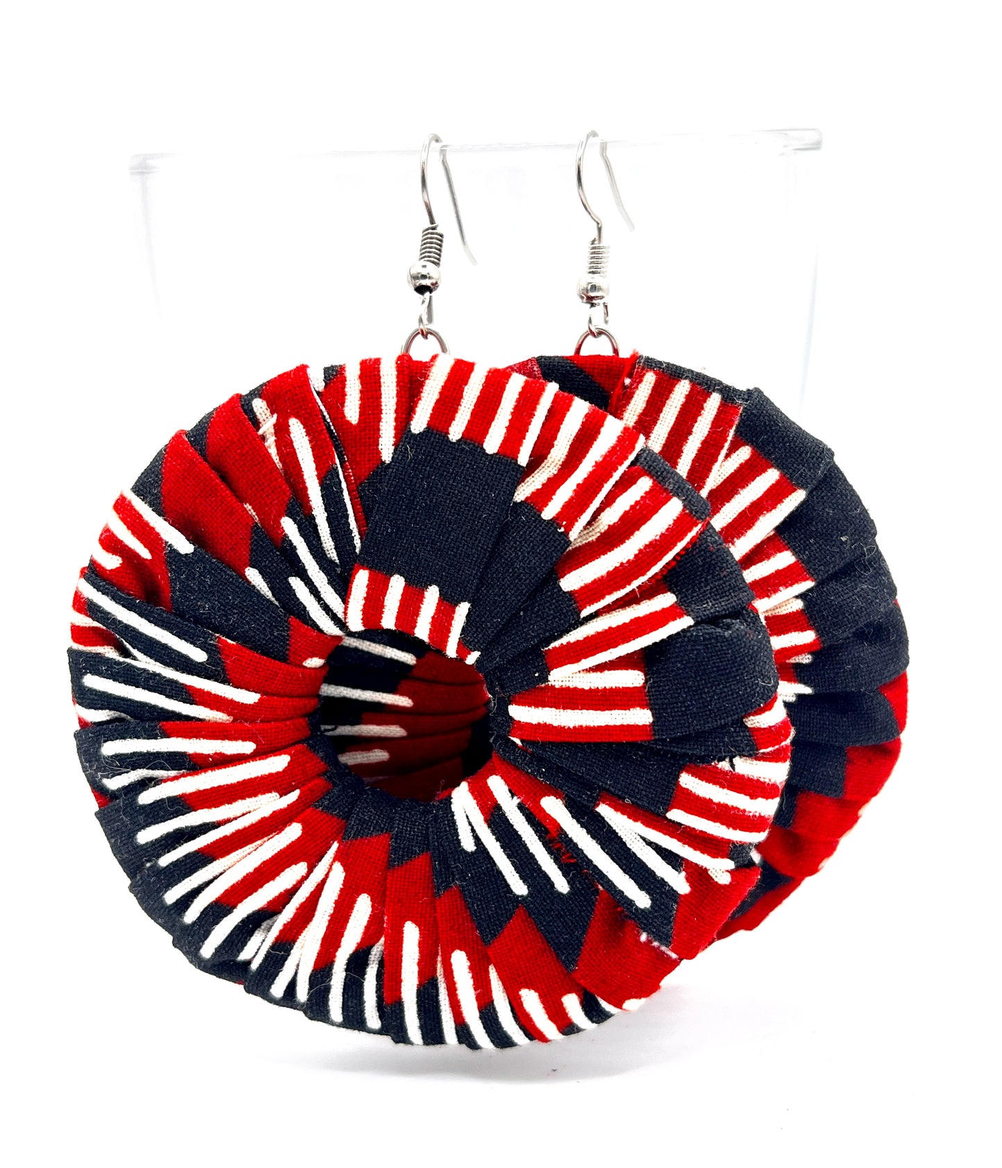 Fabric Disc Earrings