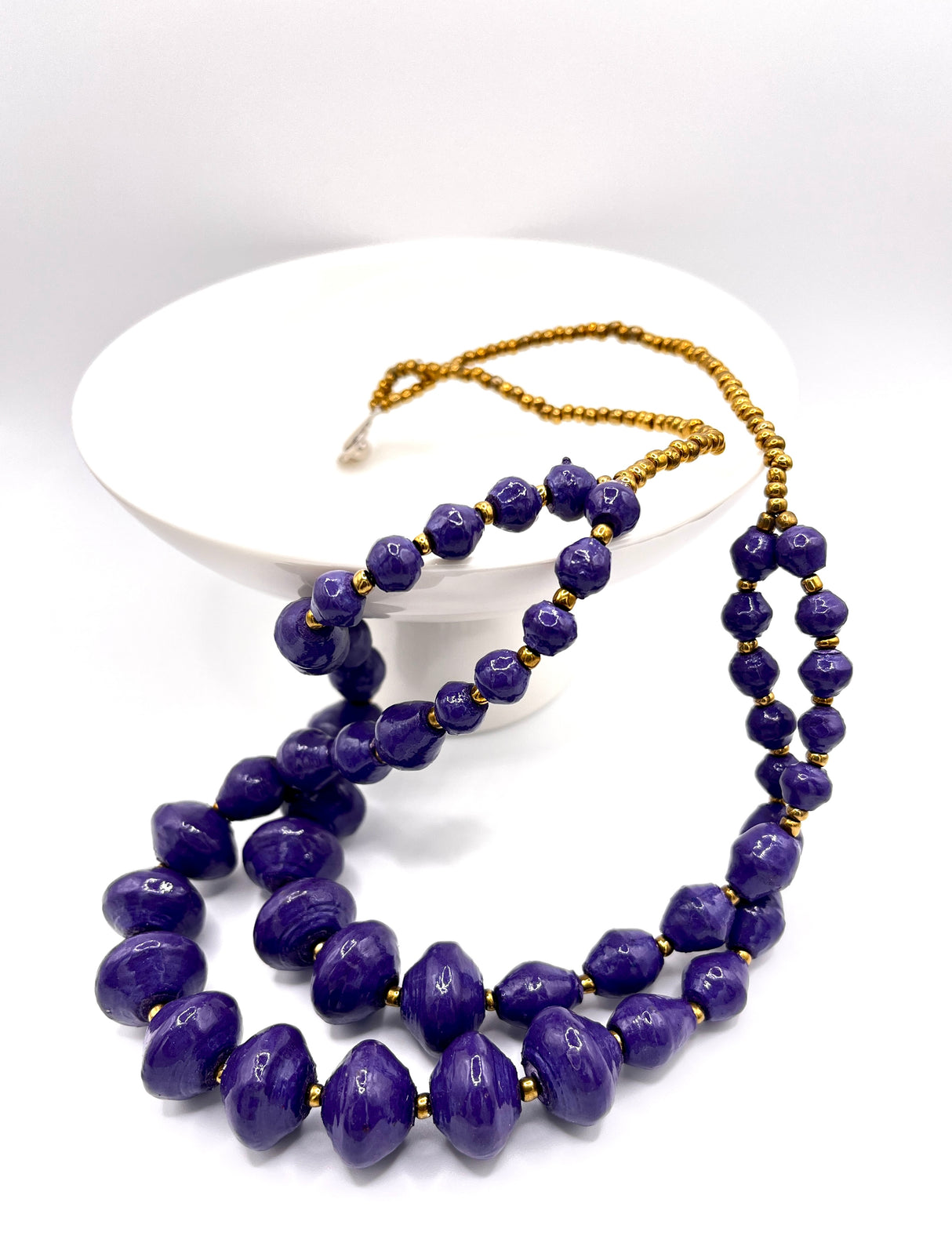 Double Strand Ugandan Paper Beads (6 Colors)