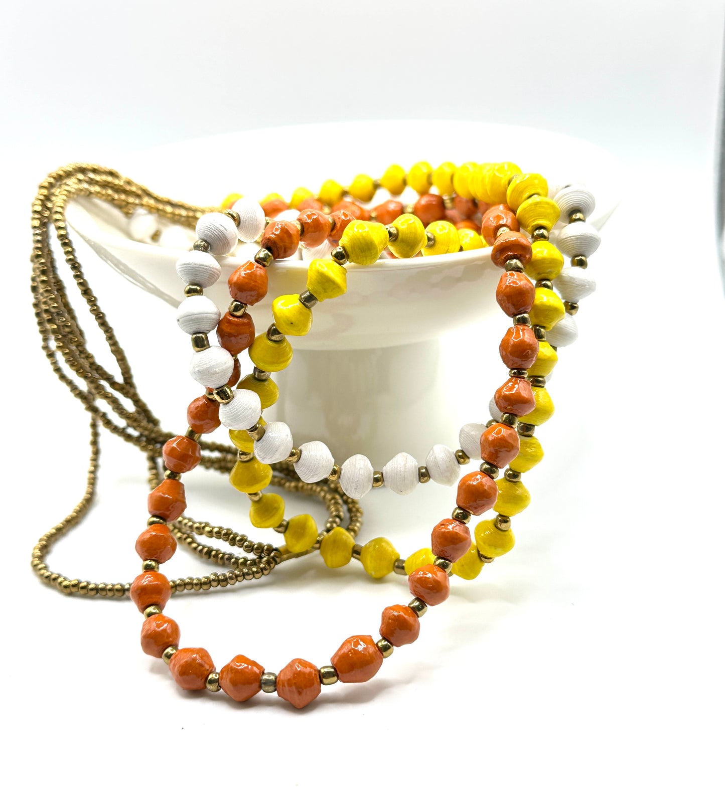 Crazy Love Sister Paper Bead Necklace