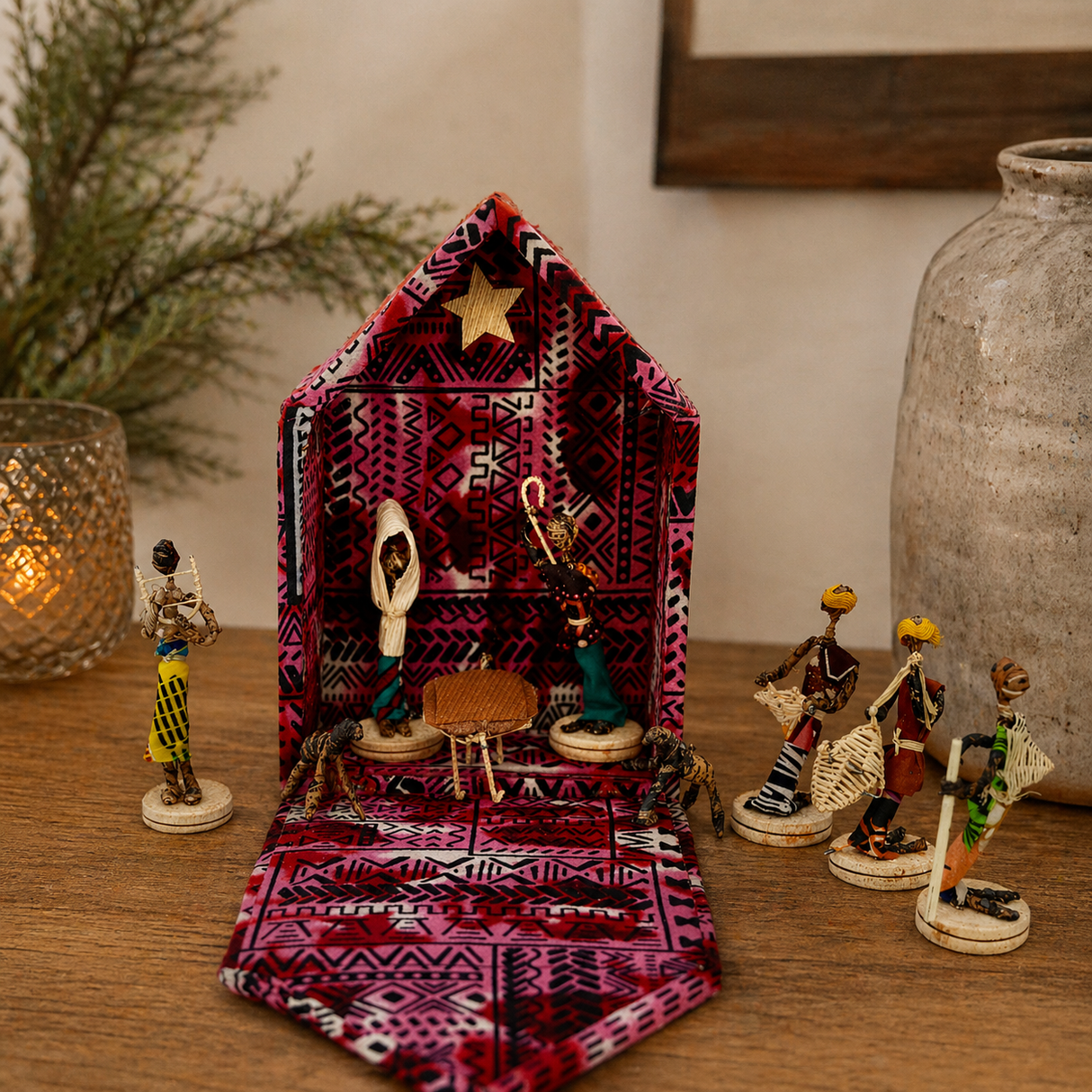Ugandan Banana Fiber Nativity
