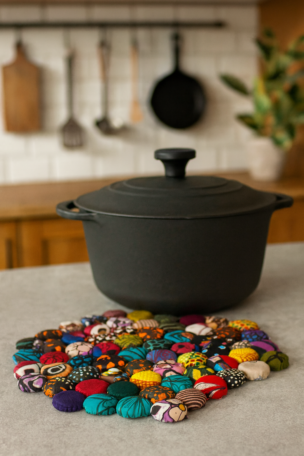 Bottle Cap Ugandan Oblong Trivet