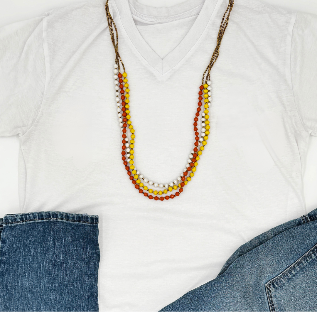 Crazy Love Sister Paper Bead Necklace