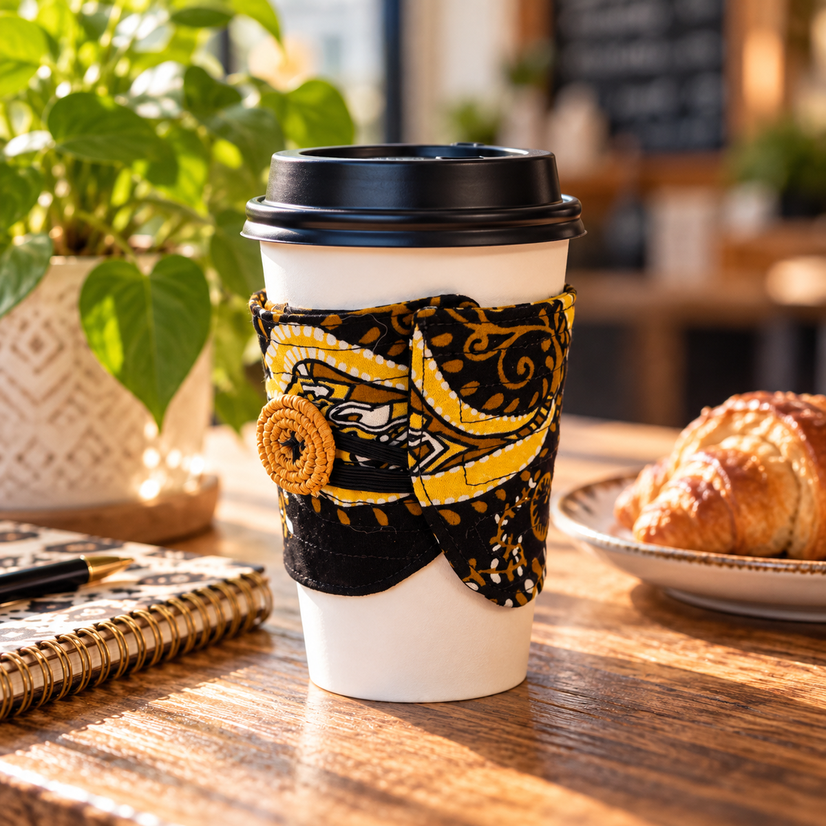 African Fabric Coffee Sleeve