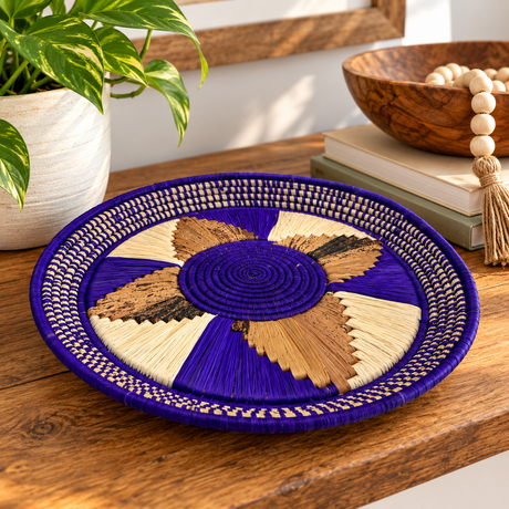 Rose Ugandan Platter Basket