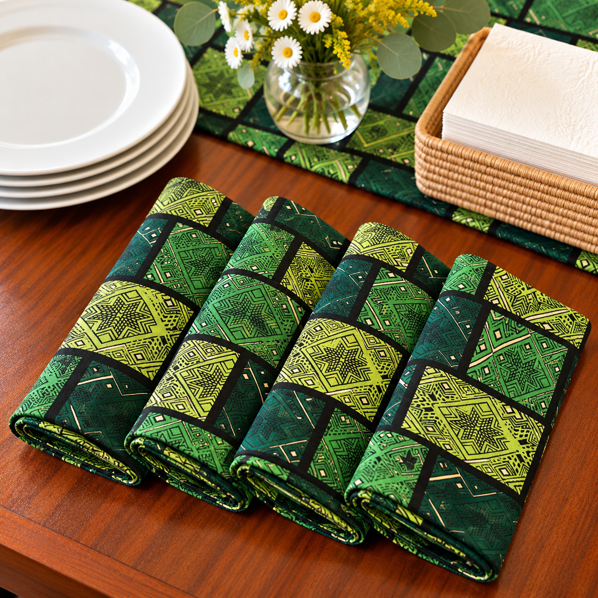 Tooro African Print Cloth Napkins