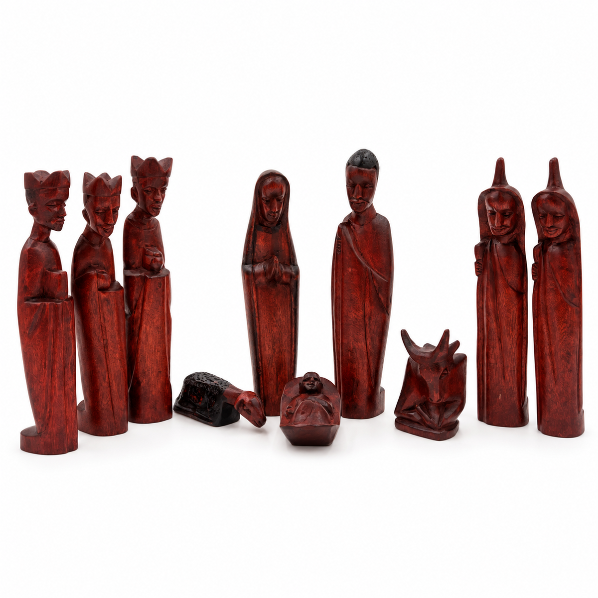 Ugandan Hand-Carved Wood Nativity