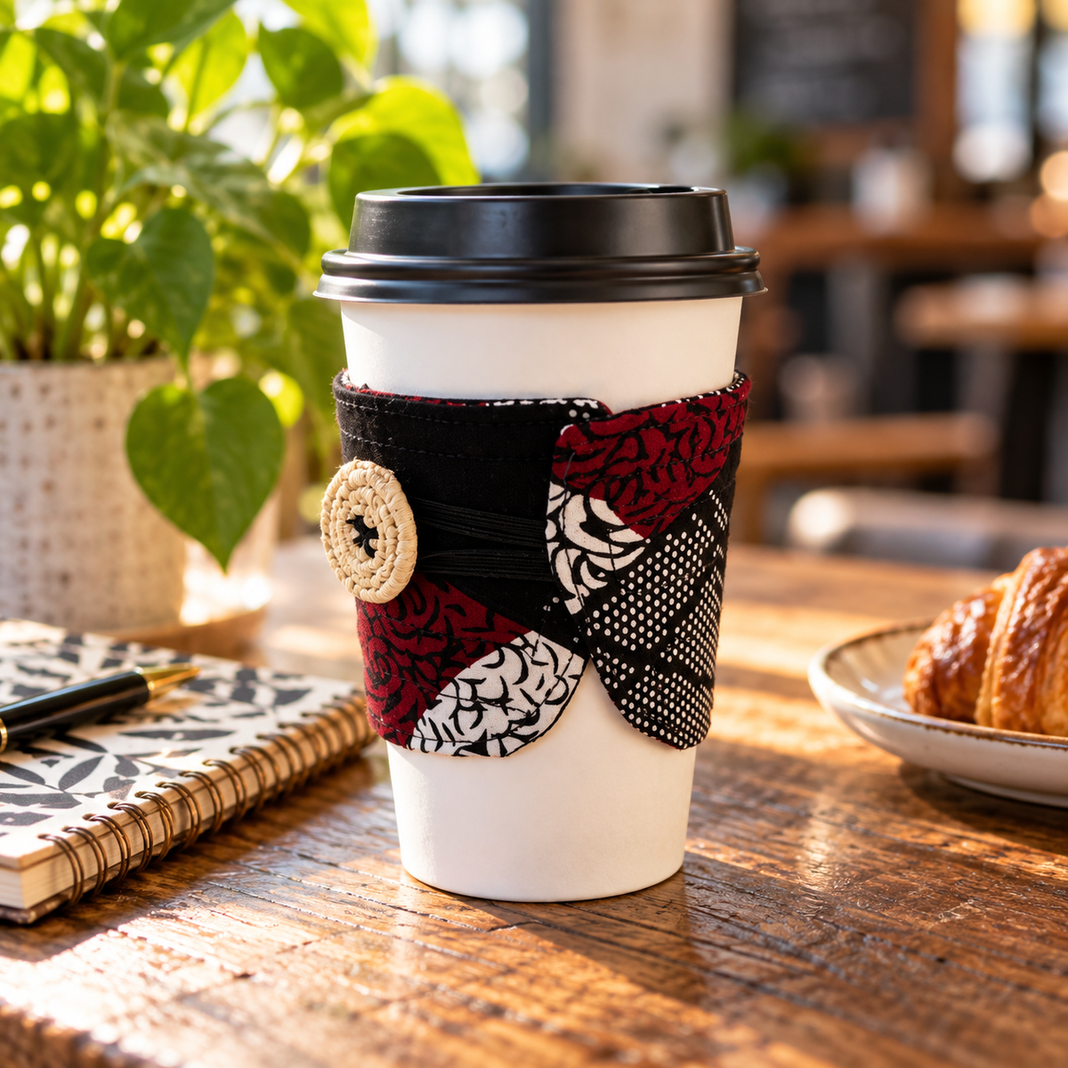 African Fabric Coffee Sleeve