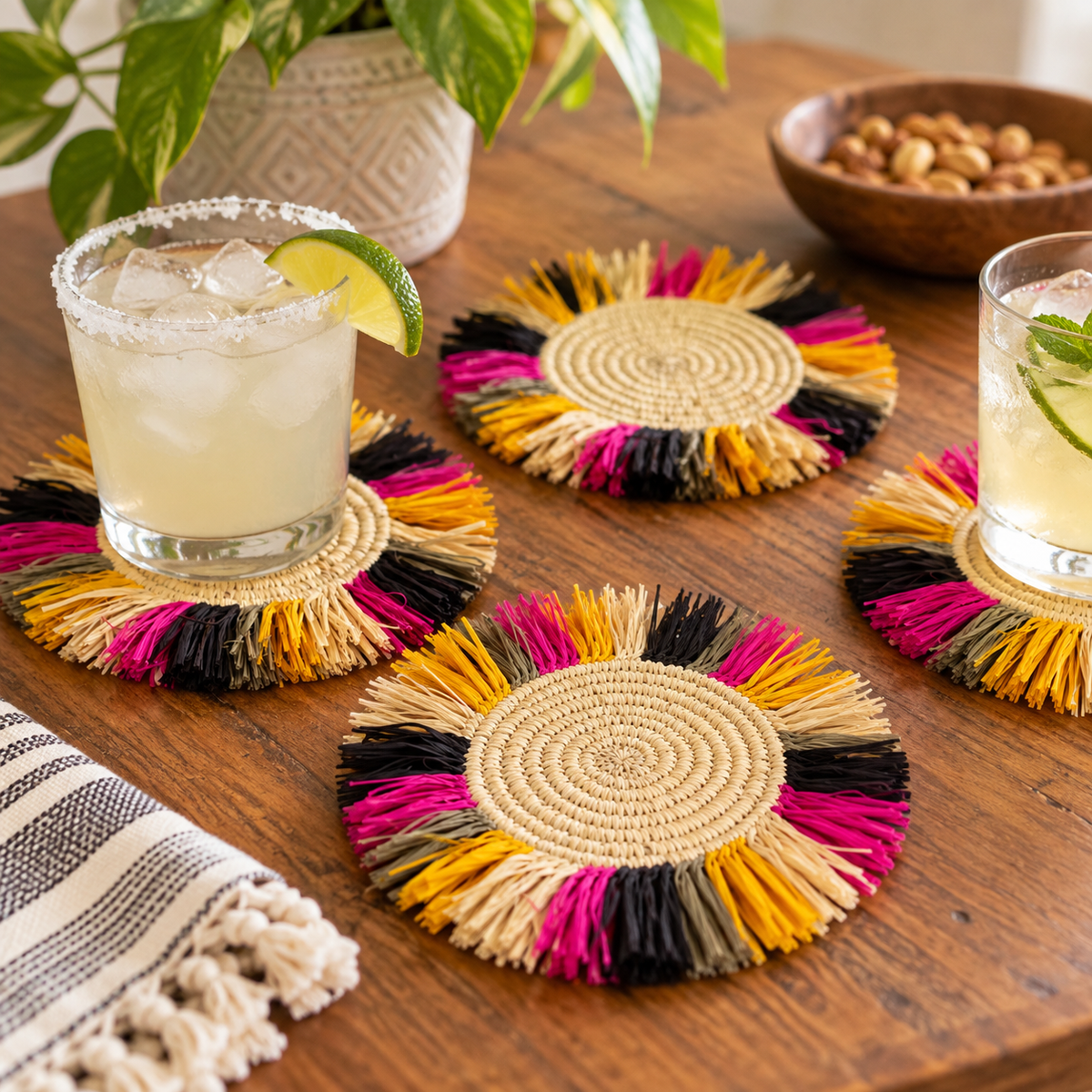 Joy Fringe Coasters