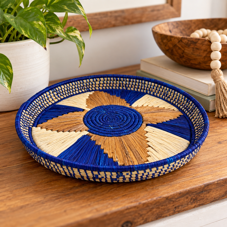 Rose Ugandan Platter Basket