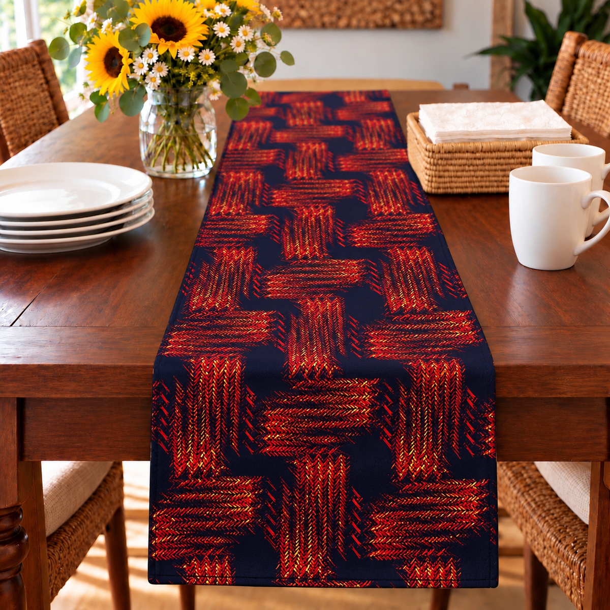 Tooro African Print Table Runner