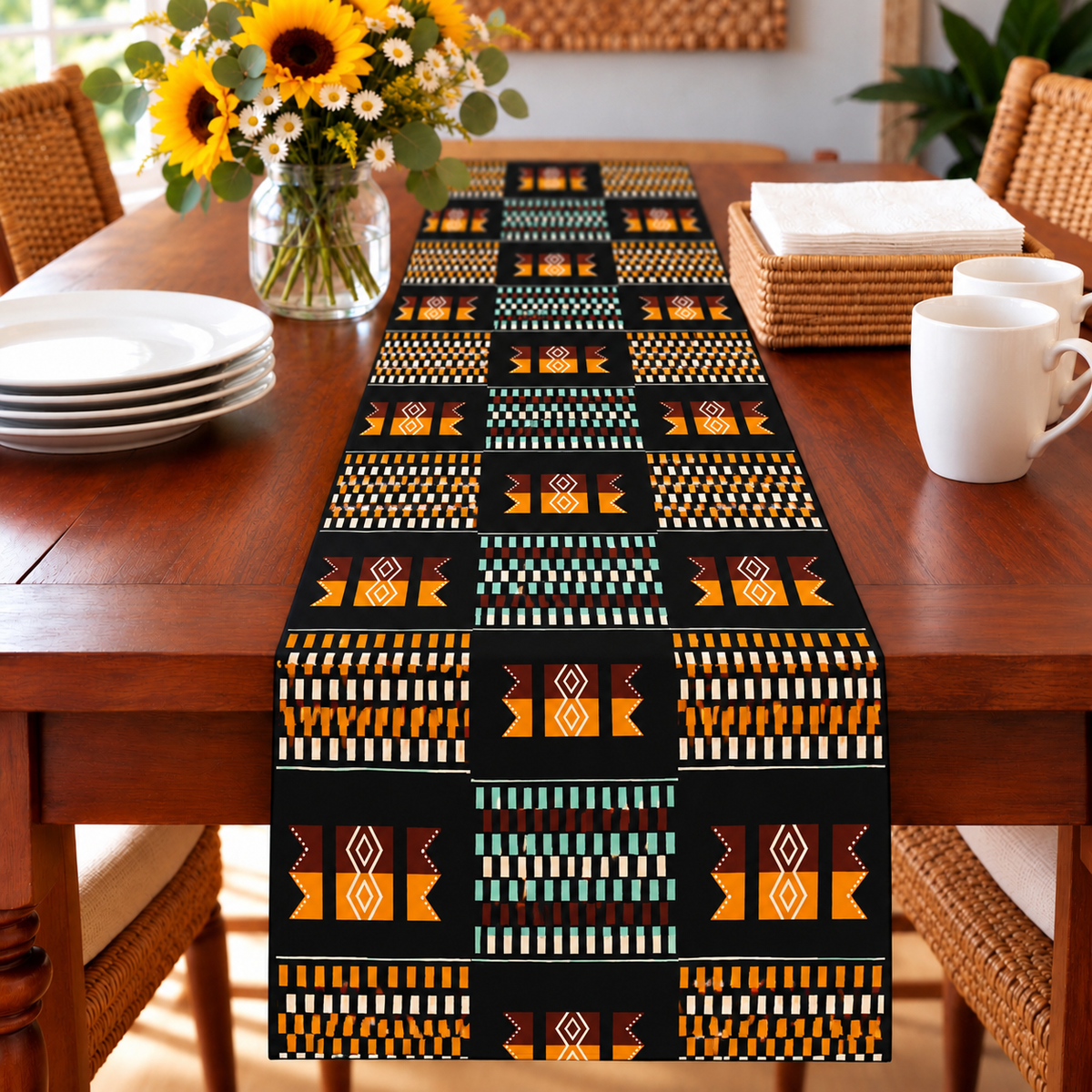Tooro African Print Table Runner