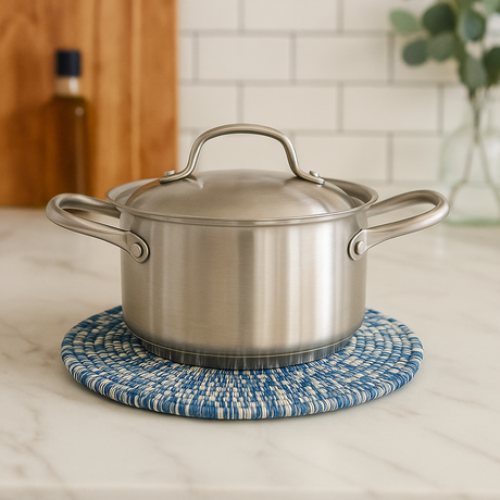 Blue Swirl Trivet